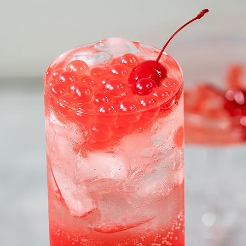 Vista 135 de Tea Zone Popping Pearls. Popping Boba, perlas negras con jugos saborizados, frasco de 7 Lb Azul (Arándano)