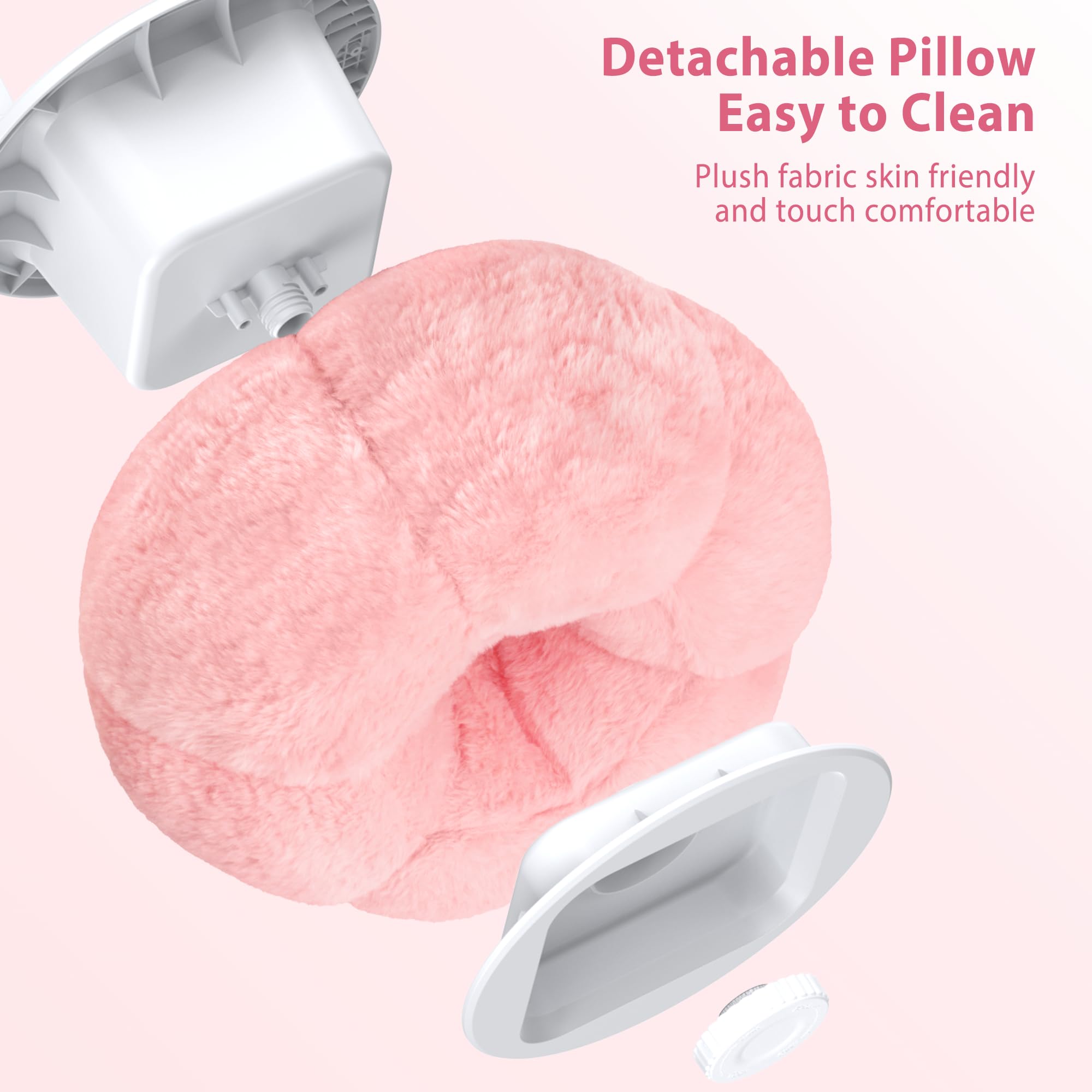 CreaDream Dyniowy uchwyt na poduszkę na tablet Kindle iPad, regulowany stojak na poduszkę na telefon z odpinaną miską na przekąski, kompatybilny z tabletami 11.9 cm-33.0 cm, iPad, iPhone, Samsung Tabs