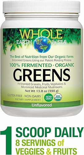 Miniatura 3 de Whole Earth & Sea de Natural Factors, verduras fermentadas orgánicas, suplemento alimenticio integral vegano, sin sabor, 13.8 onzas
