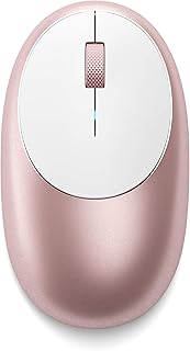 Satechi Aluminum M1 Bluetooth Wireless Mouse with Rechargeable Type-C Port - for M2/ M1 MacBook Pro/Air, M2/ M1 iPad Pro/Air, M2 Mac Mini, iMac M1 and More (Rose Gold)