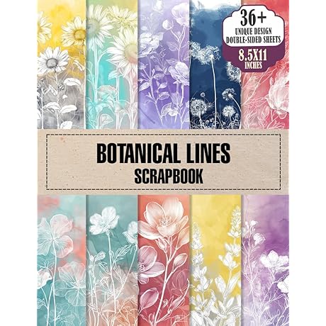 Botanical Lines Tomo Scrapbook Paper