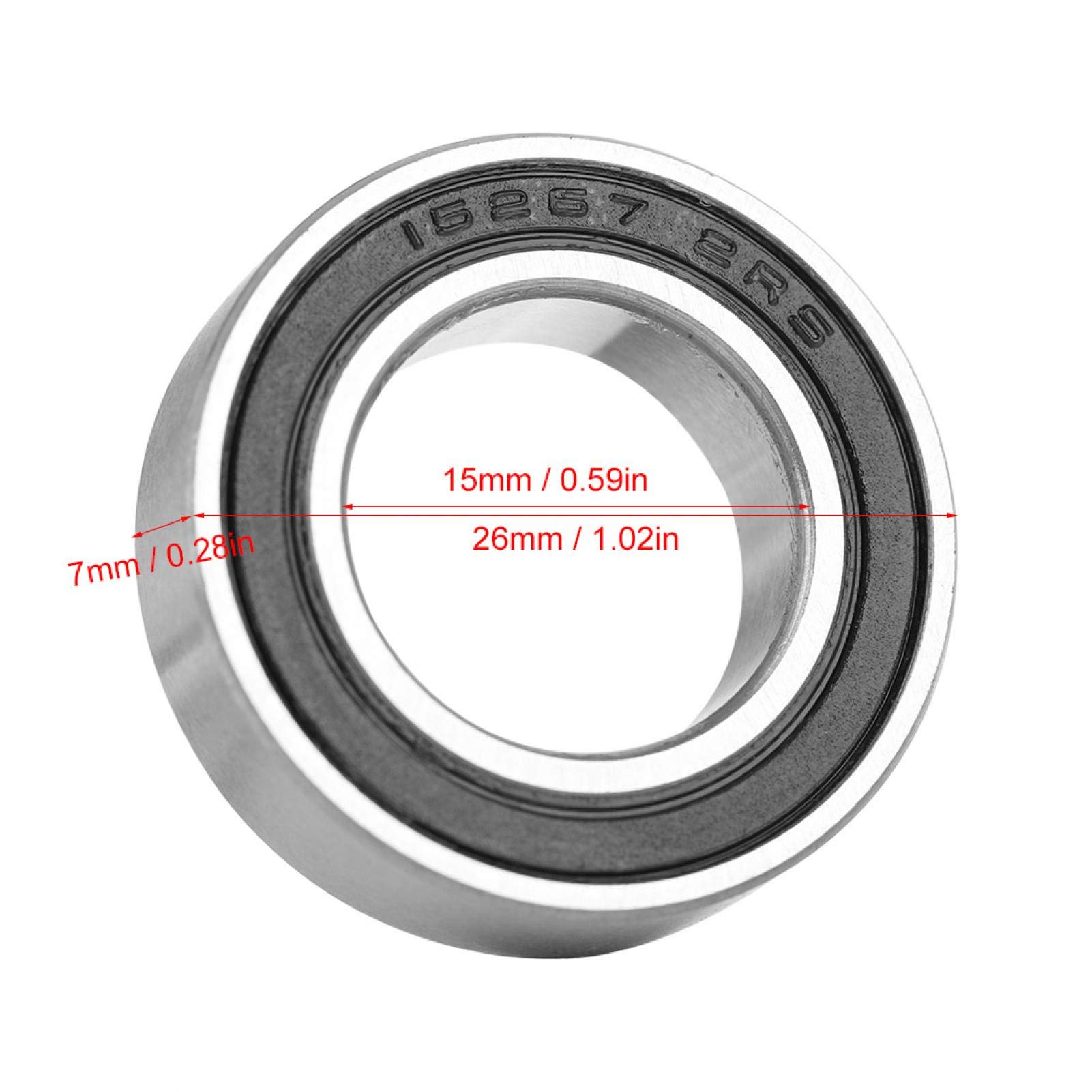 Roulement à Billes 15267-2RS 15x26x7mm - Lot 4 Pièces Acier Scellé Pour Vélo Moyeu Arrière