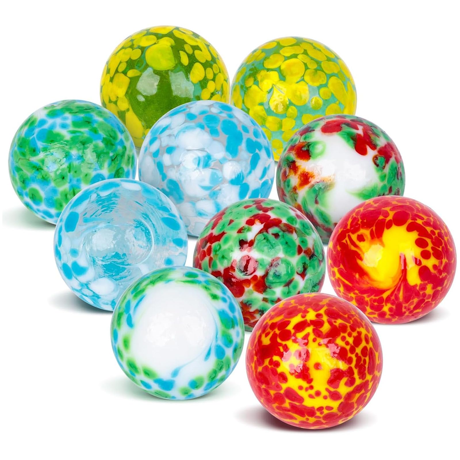 Tadpolez Lot De 40 Billes En Verre Enfant Phosphorescentes Multicolores - 16mm Pour Jeux Et Décoration