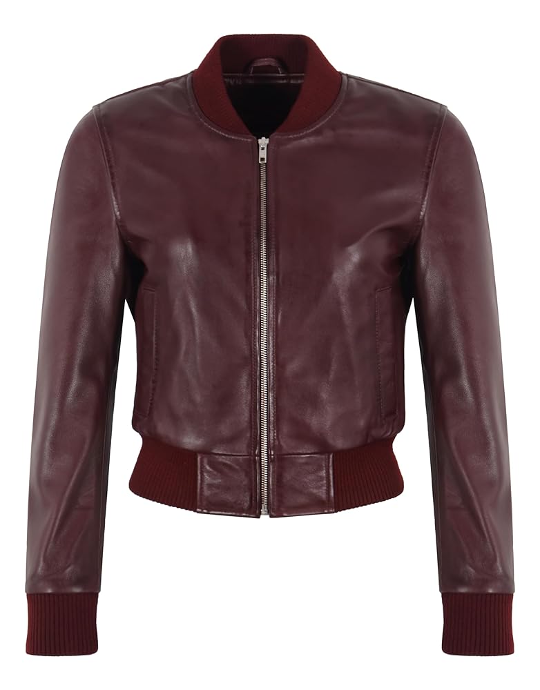 Amazon.com: Carrie CH Hoxton Ladies Bomber Leather Jacket