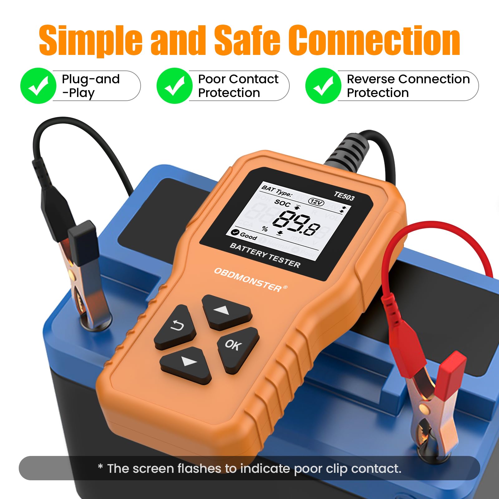 Tester Batteria Auto 6V/12V/24V Professionale 100-2000CCA 2-220Ah Digitale