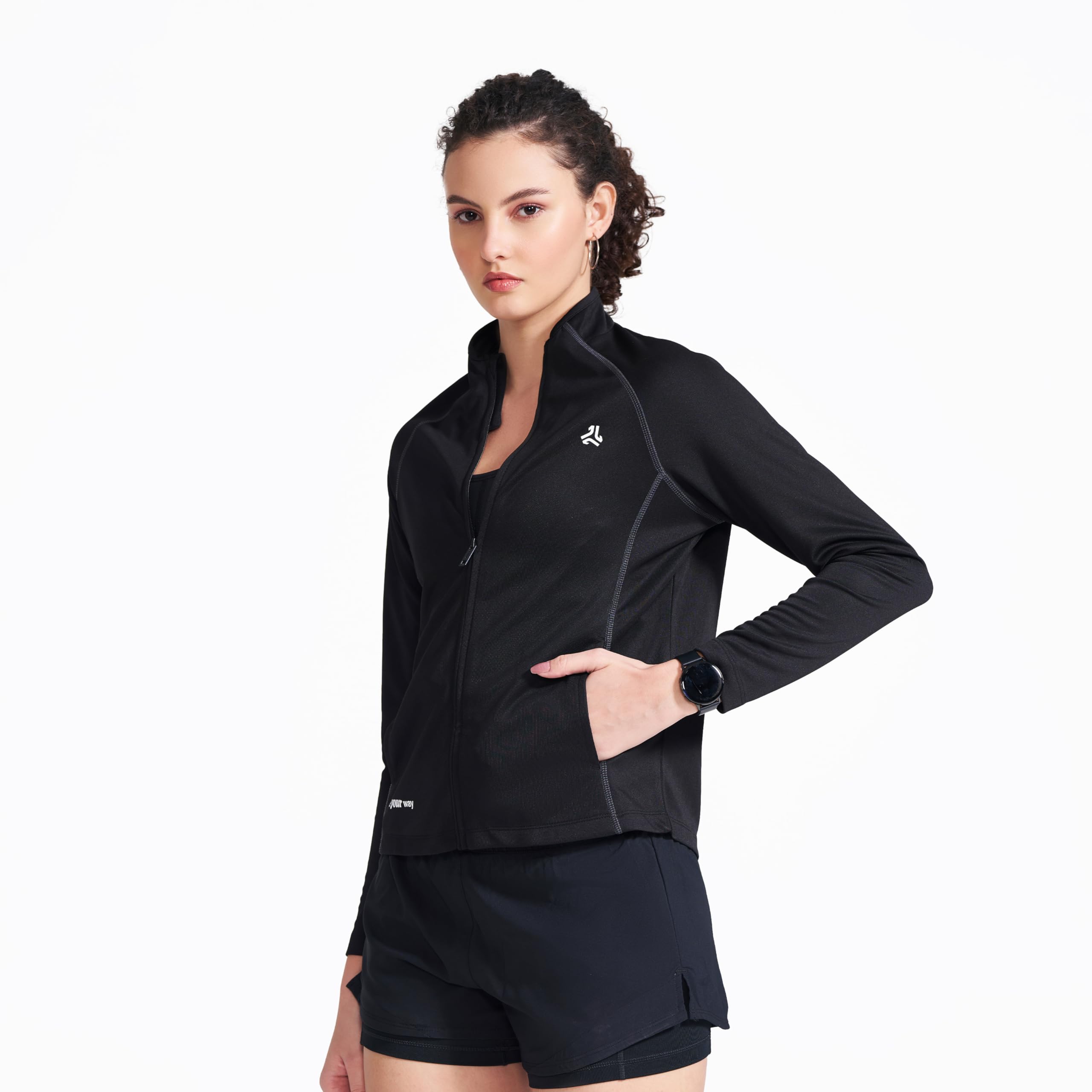 Women Full Zip Dry Fit Track Jacket