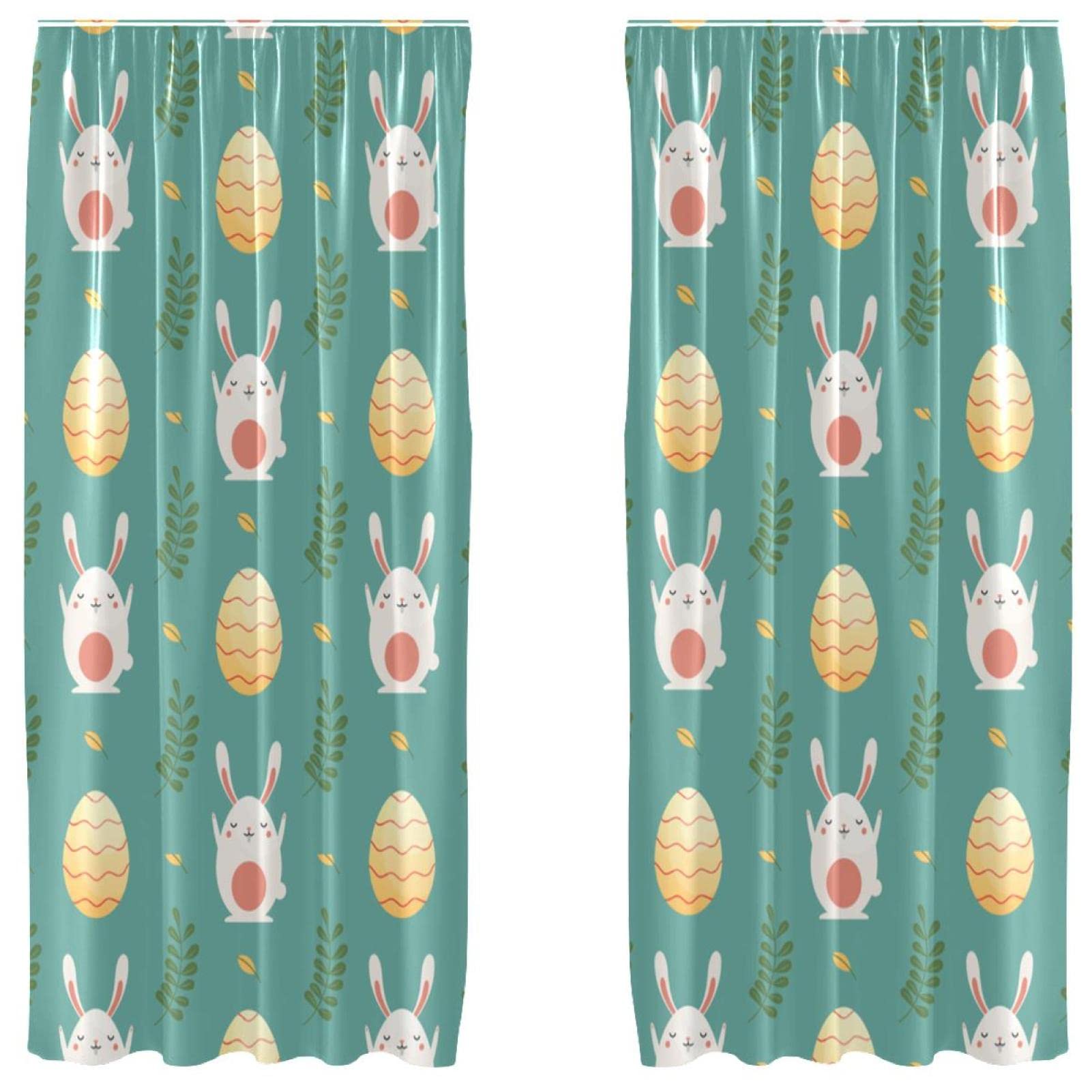 Habillage de fenêtre salon et chambre à coucher lapin mignon bleu