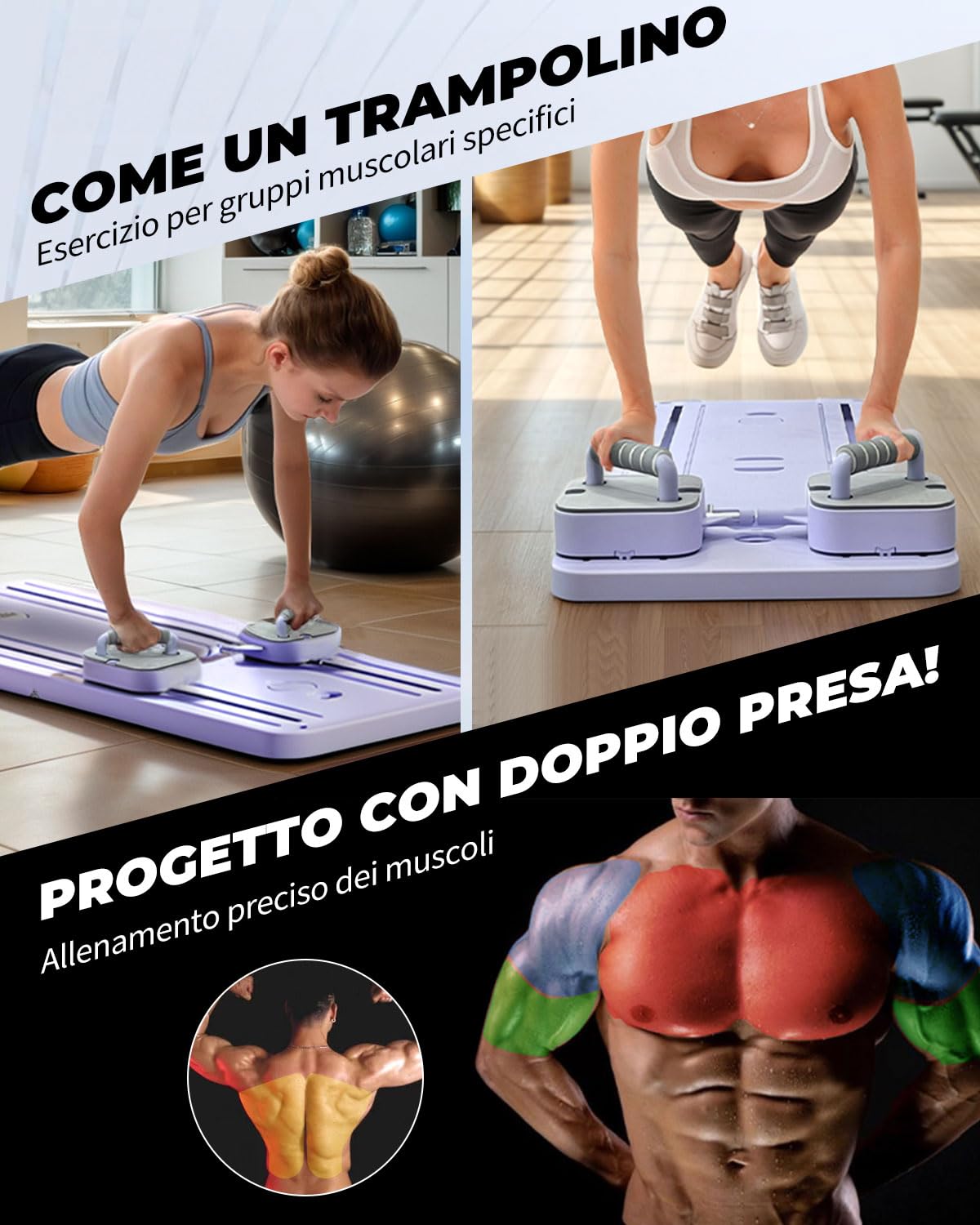Tabla Pilates Multifuncional, Pilates Reformer Pieghevole con Timer LED Aggiornato e Funzione di Rimbalzo Automatico,Professionale Maquina Pilates para Casa