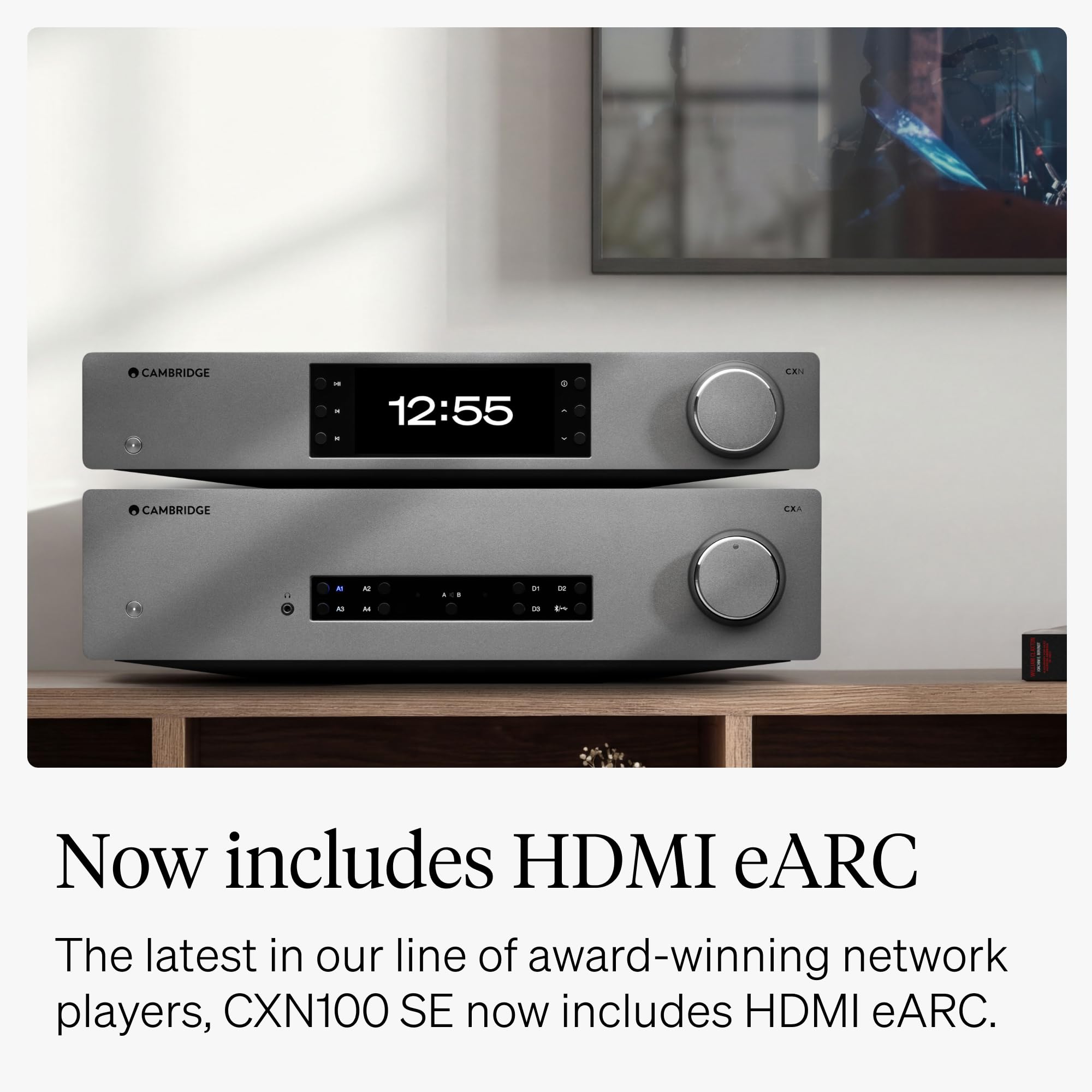 Cambridge Audio CXN100 SE – Hochauflösender WLAN-Netzwerk-Audio-Player & Streamer mit StreamMagic Gen 4, Chromecast Built-in, AirPlay 2, HDMI eARC, Bluetooth aptX HD, Sabre Reference DAC – Lunar Grey