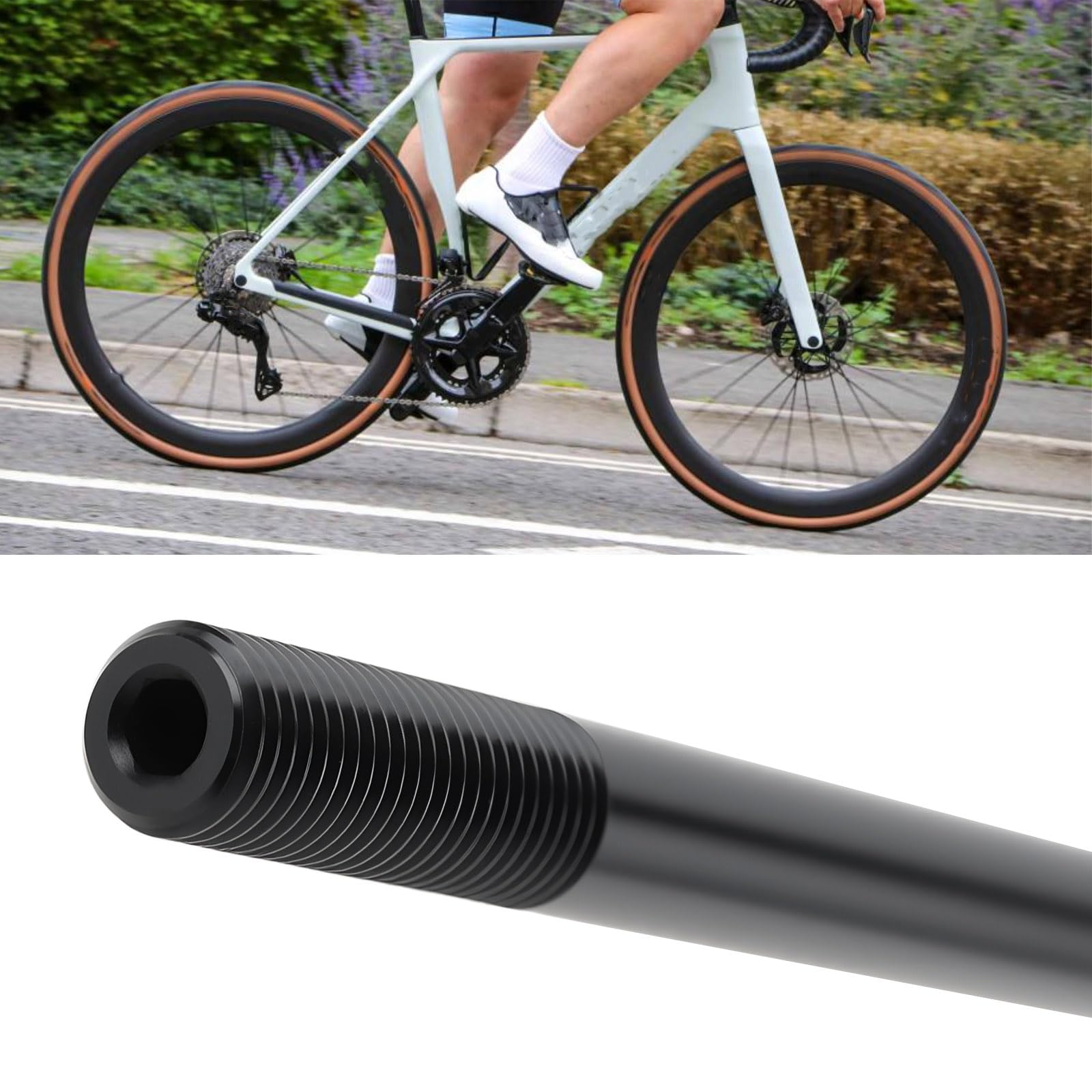 SG Store 12-mm-Steckachse für Fahrradanhänger Längenverstellbar 160–178 Mm Kompatibel mit Mountainbikes Und Rennrädern