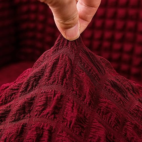 Miniatura 3 de Funda de sofá de 1 pieza para sofá de 2 plazas, funda elástica de fácil ajuste, protector duradero de muebles con falda, fundas de sofá lavables