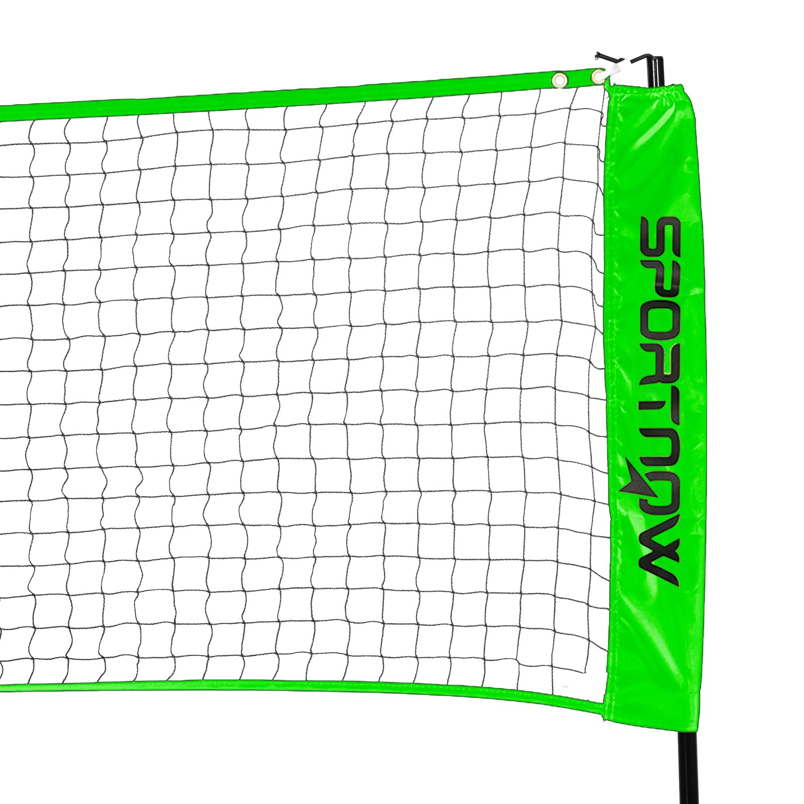 SPORTNOW Set de Bádminton 7 Piezas con 2 Raquetas, 3 Volantes, 2 Raquetas de Pickleball, 2 Pelotas y Red Negro y Verde
