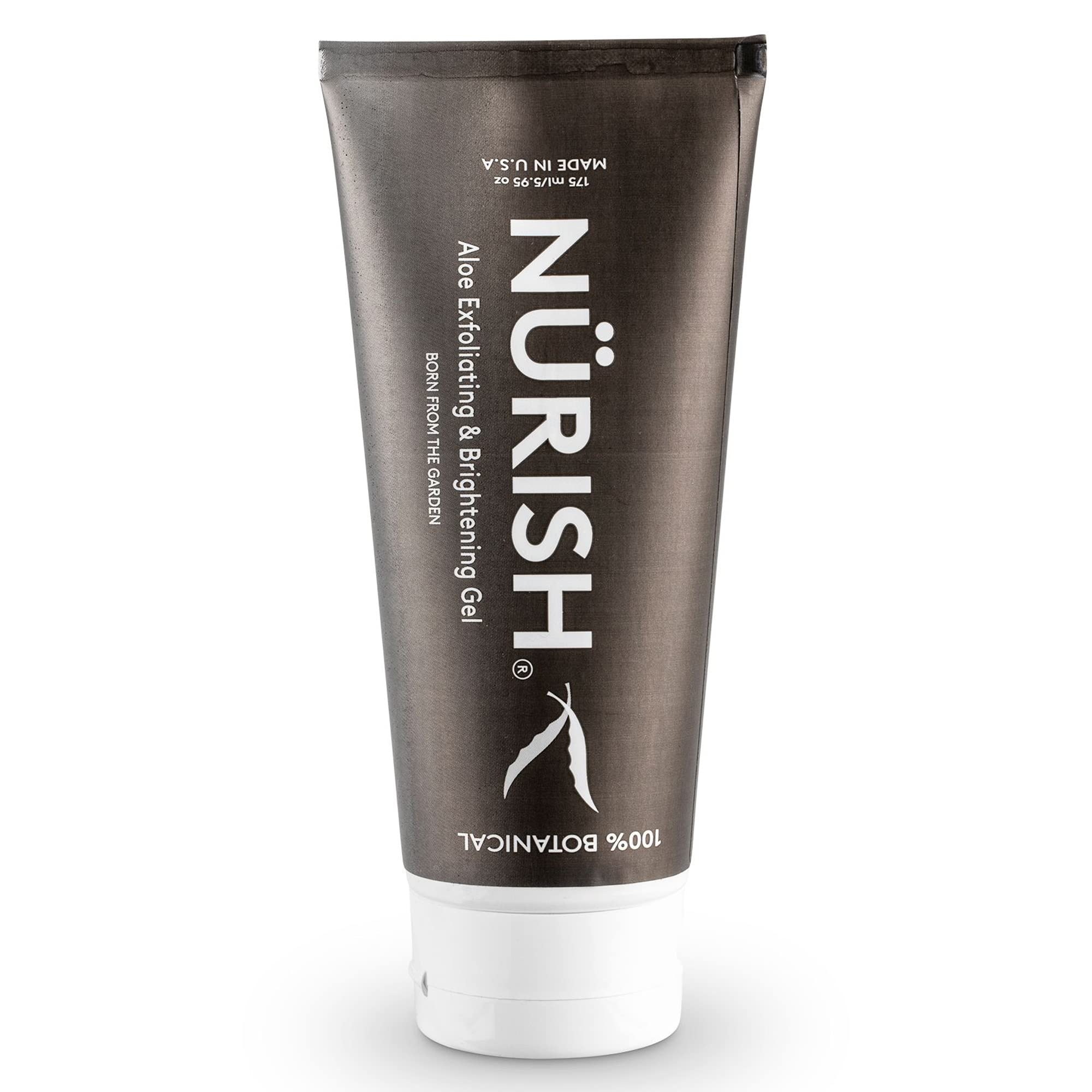 NURISH Aloe peeling żelowy, w 100% naturalny i wegański. Peeling i oczyszcza skórę bez agresywnych środków chemicznych, kwasów lub środków ściernych.