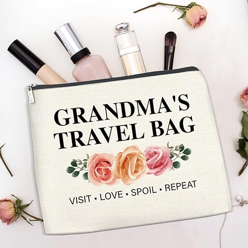 Miniatura 7 de Regalo para abuela de nieta, nieto, divertida bolsa de viaje para abuela, bolsa de maquillaje para abuela, regalo para la abuela para cumpleaños,