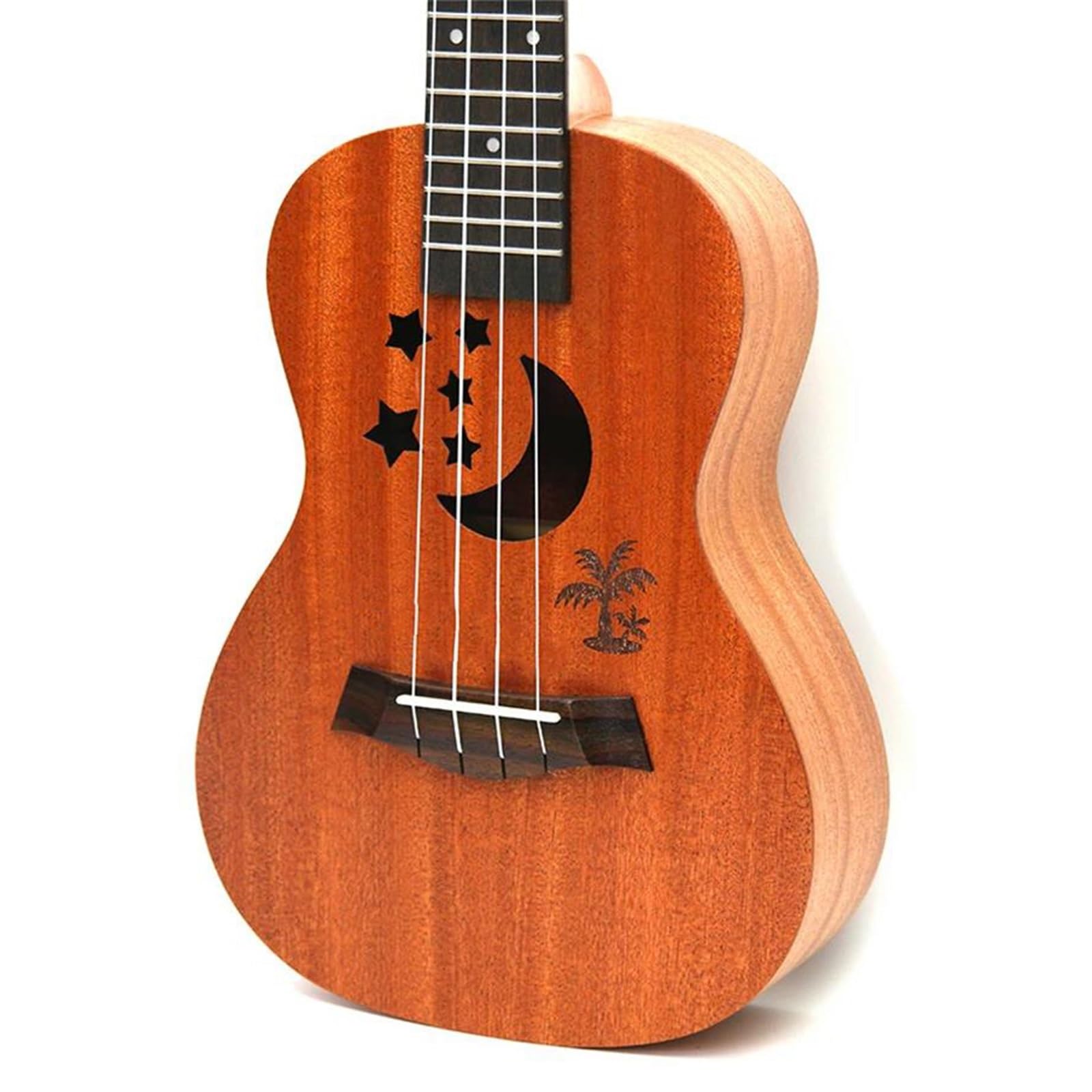 Ukulele Ukulele 21 Pollici Piccola Chitarra 4 Corde Ukulele Acustico Elettrico Ukulele Tenore Sapele Stella Luna Accessori(A)