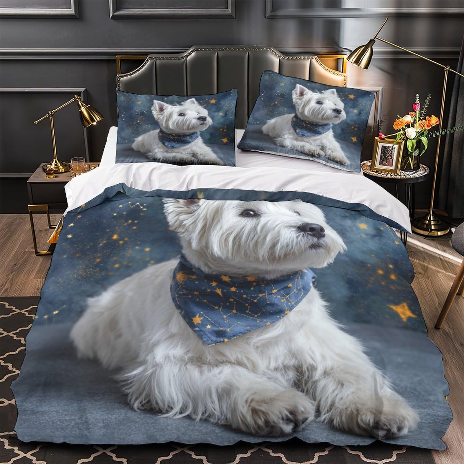 Housse de couette Berger Australien 3D pour une chambre d'enfant douillette