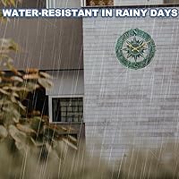 Vista 4 de Outdoor Wall Clock 12in Garden Clock Waterproof Clocks Roman Retro Kitchen Home Clock -Not Silent (Turquoise-B)