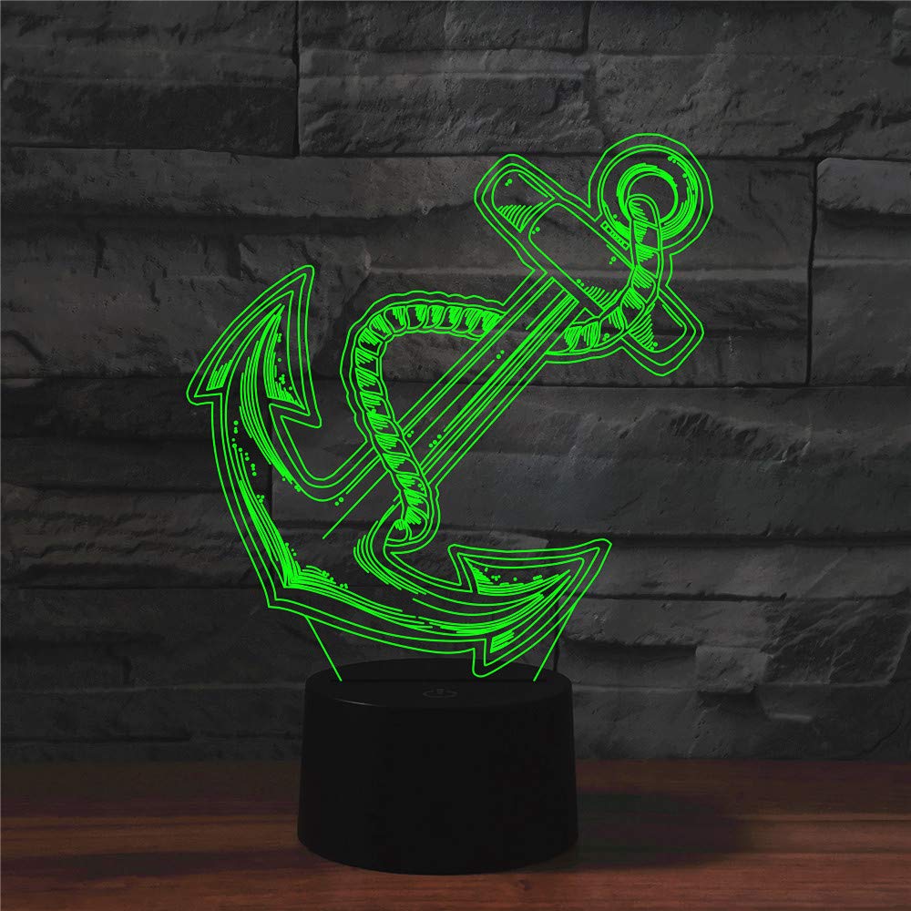 3D Loup Lampe D'Illusion LED Veilleuse Optique Lumière De Nuit 7