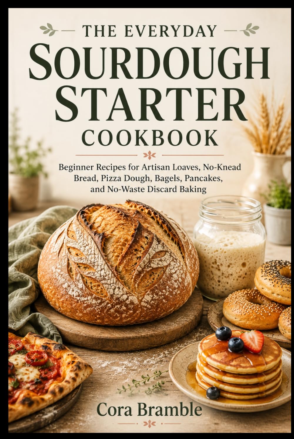 THE EVERYDAY SOURDOUGH STARTER COOKBOOK: Beginner Recipes for Artisan Loaves, No-Knead Bread, Pizza Dough, Bagels, Pancakes, and No-Waste Discard Baking