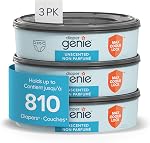 Diaper Genie Max Fresh Clean Laundry Scent Diaper Disposal Pail Refills, Pack Of 3