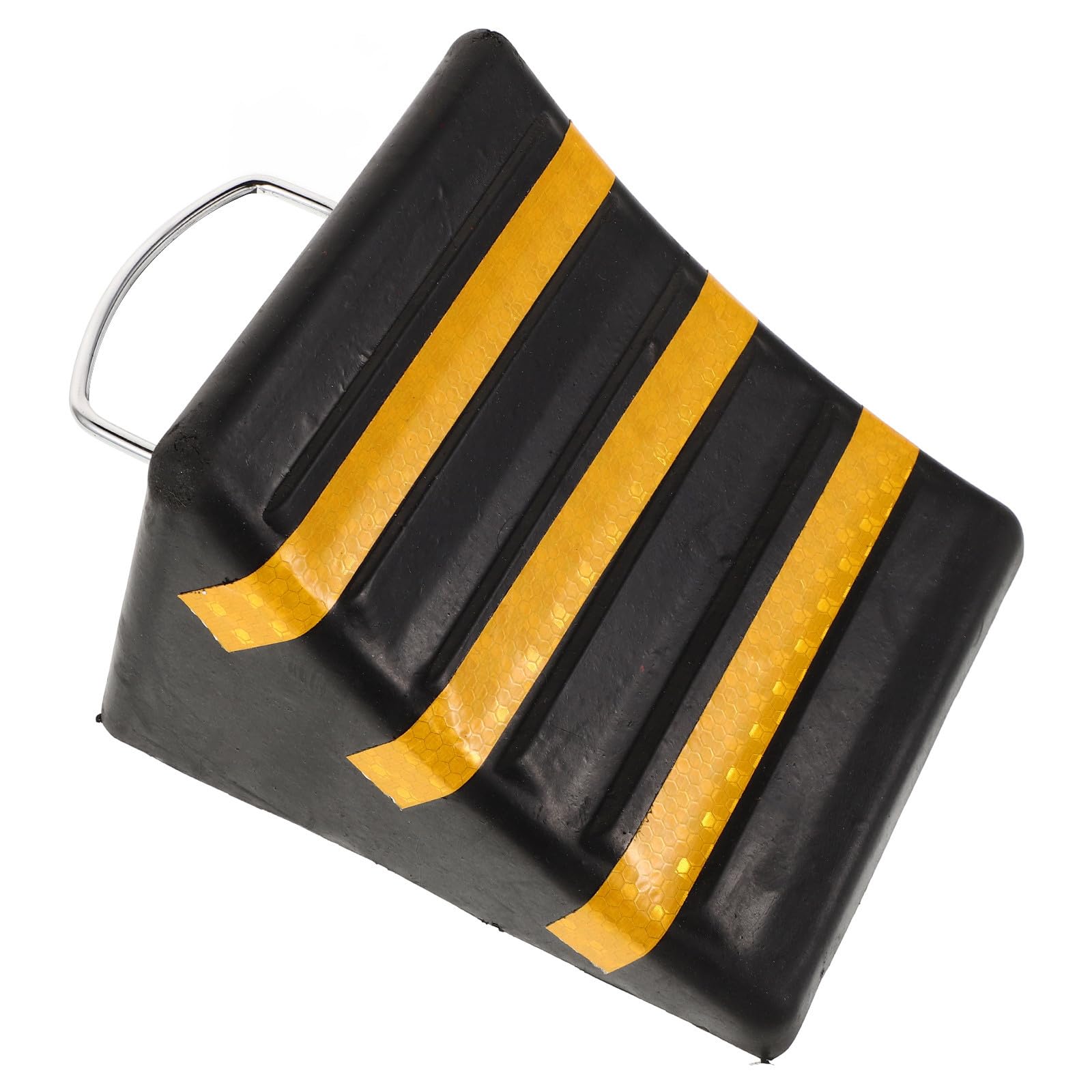 HOMSFOU Calzo de Rueda Portátil de Goma Negro para Coche y Remolque
