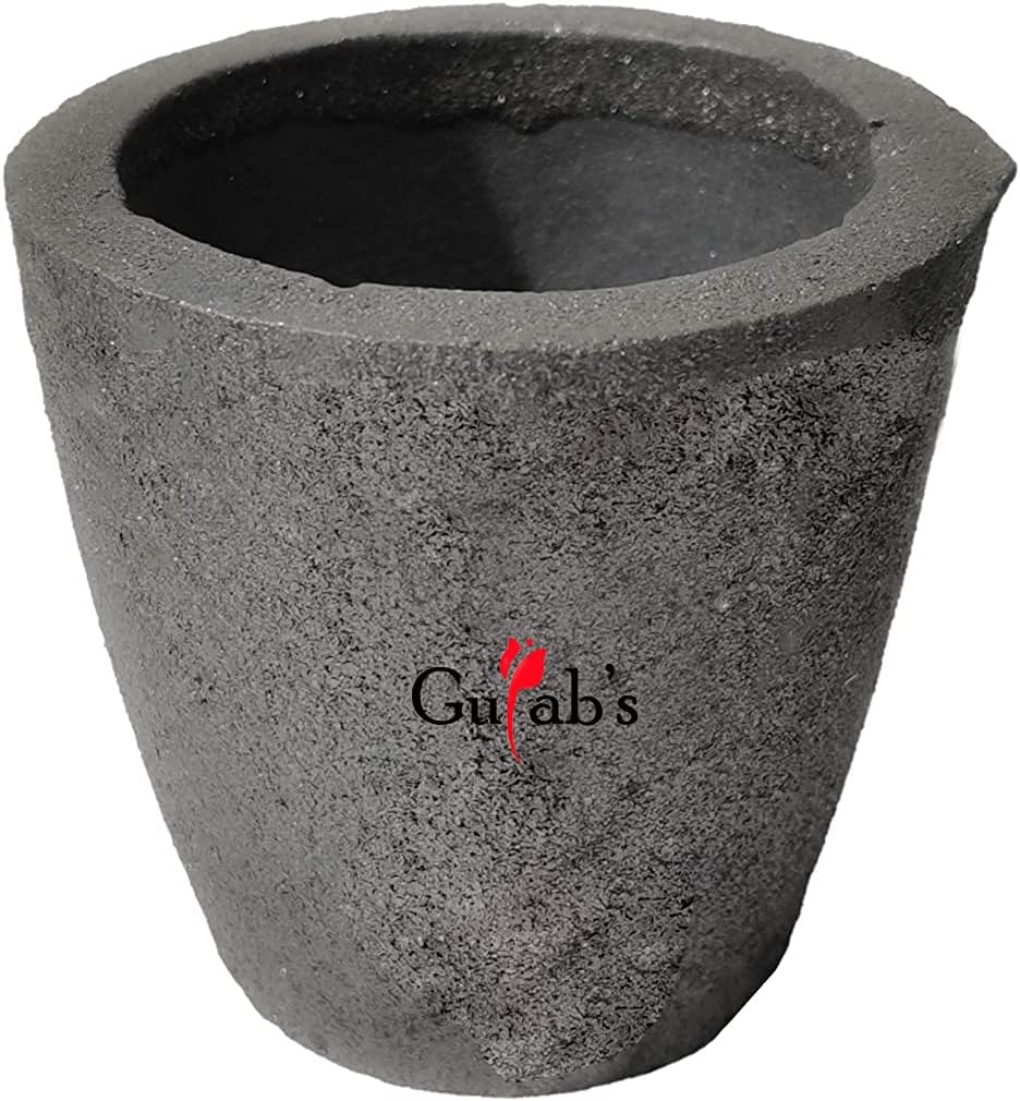 Gulab's Tools Graphite Crucible Casting Clay (No.1) - Grey, 1500g - For Gold, Silver, Copper, Brass, Aluminum & Other Metals - Jewellery Foundry Furnace (Capacity-1.5KG)