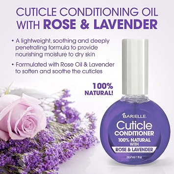 BARIELLE 100% Natural Cuticle Conditioner with Rose & Lavender 1 oz.