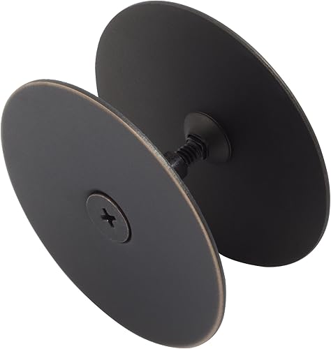 Placa de llenado de agujeros, 2-58" de diámetro, tornillos de conexión de 1 pulgada y 2 pulgadas, bronce vintage por Stone Harbor Hardware