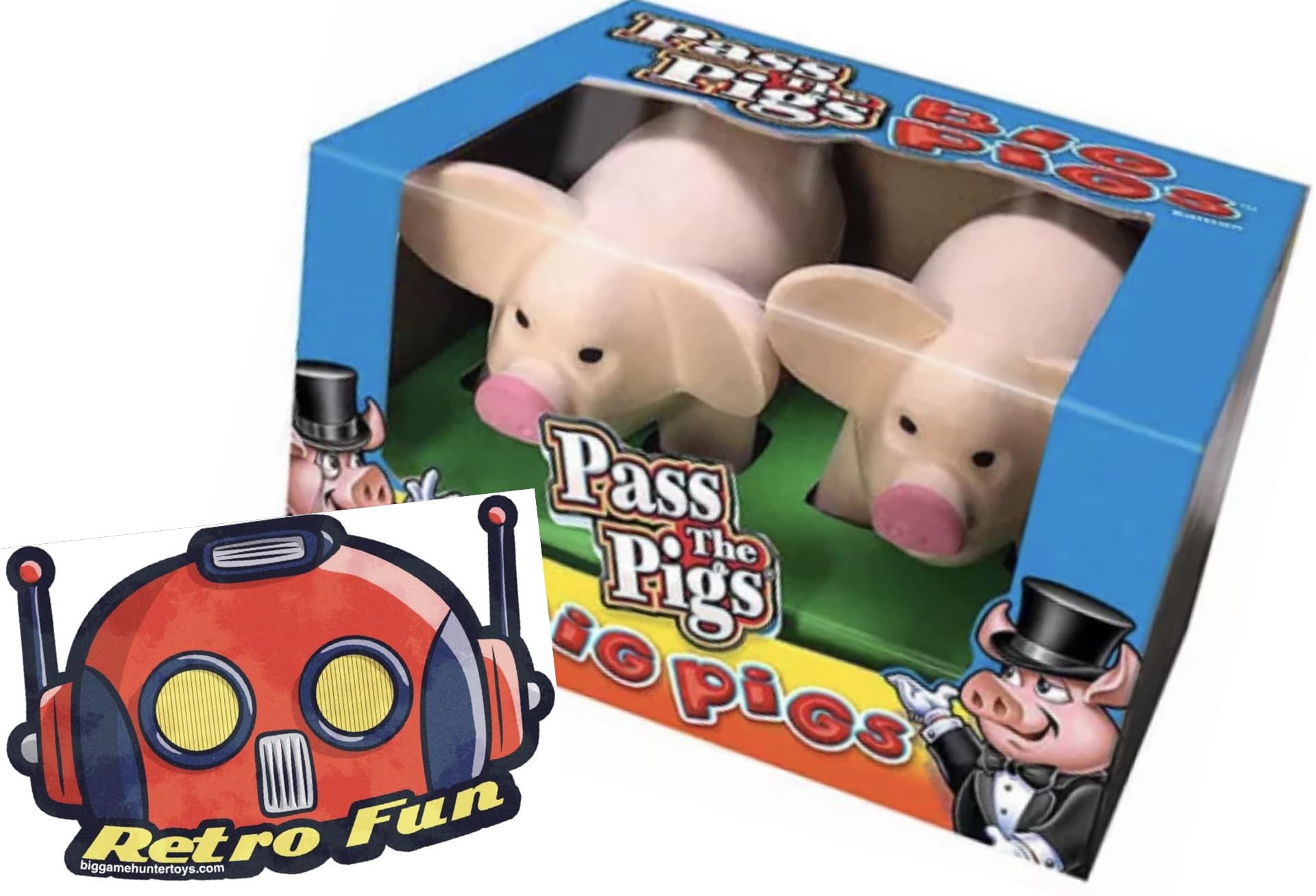 Big Game Toys~Big Pigs Yard & Floor Game Giant Camping Indoor/Outdoor Pass The Pig dice with Free BGT Sticker
