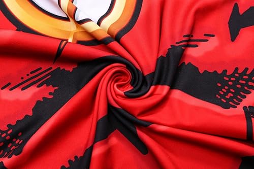 Miniatura 6 de Red Plume Camiseta de manga corta con impresión digital 3D para hombre para correr yoga fitness para hombre