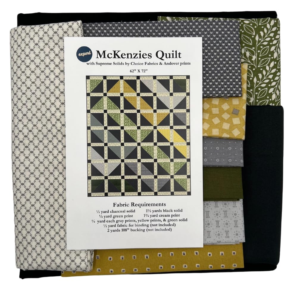 Quilt Kit by Choice Fabrics - Pre-Cut Fabrics - Half Square Triangle Quilt - Twin Size (62