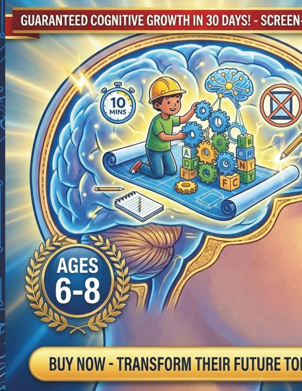 The Focus Architect: Neuro-Lab Executive Function & Sentence Mastery: A 10-Minute Daily System for Screen-Free Cognitive Results in Ages 6-8