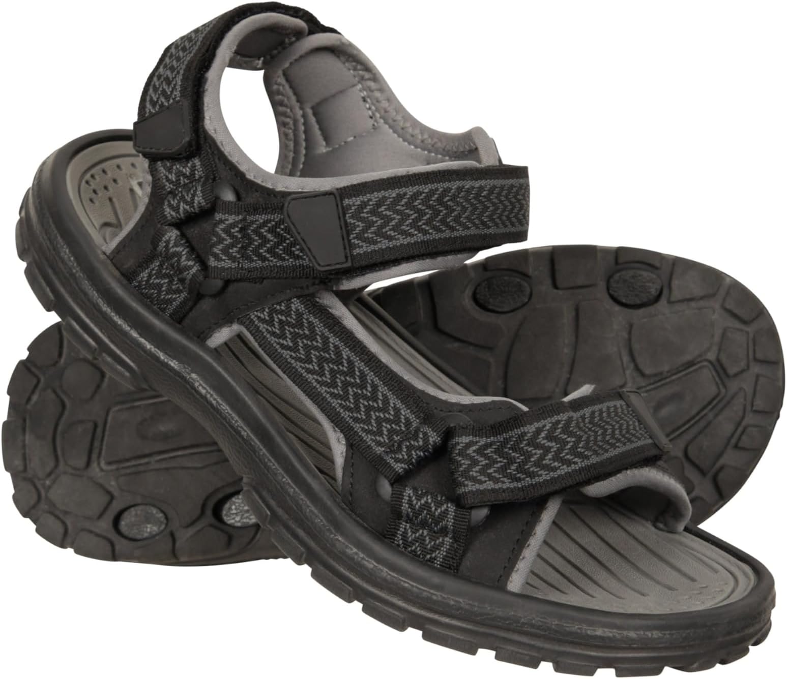 Crete Mens Sandals - Durable & Sturdy Grip, Cushioned Footbed, Neoprene Lined, Hook & Loop Straps Beach Shoes - Spring Summer Travel, Walking