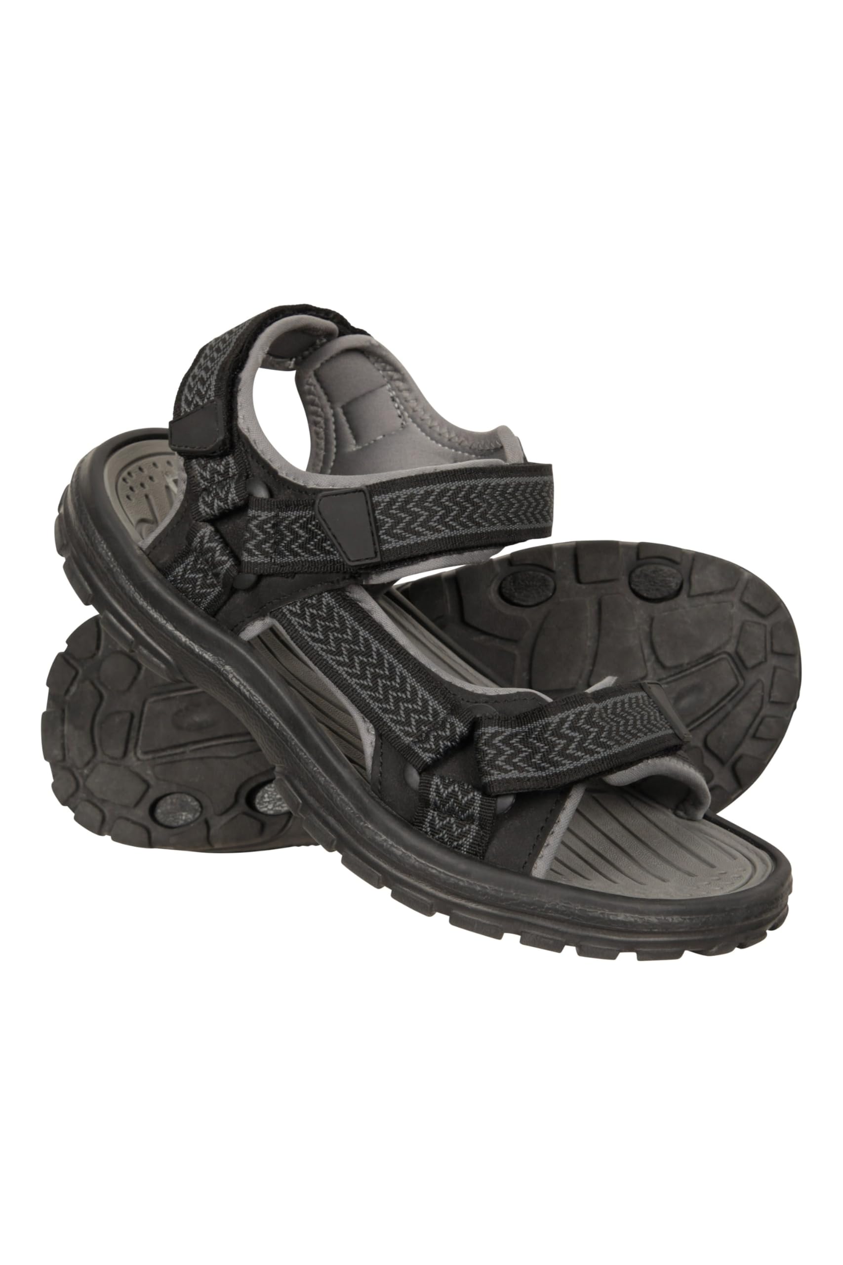 Mountain Warehouse Crete Mens Sandals - Durable Shoes, Sturdy Grip, Cushioned Footbed, Neoprene Lined, Hook & Loop Straps Beach Shoes - For Travel, Walking