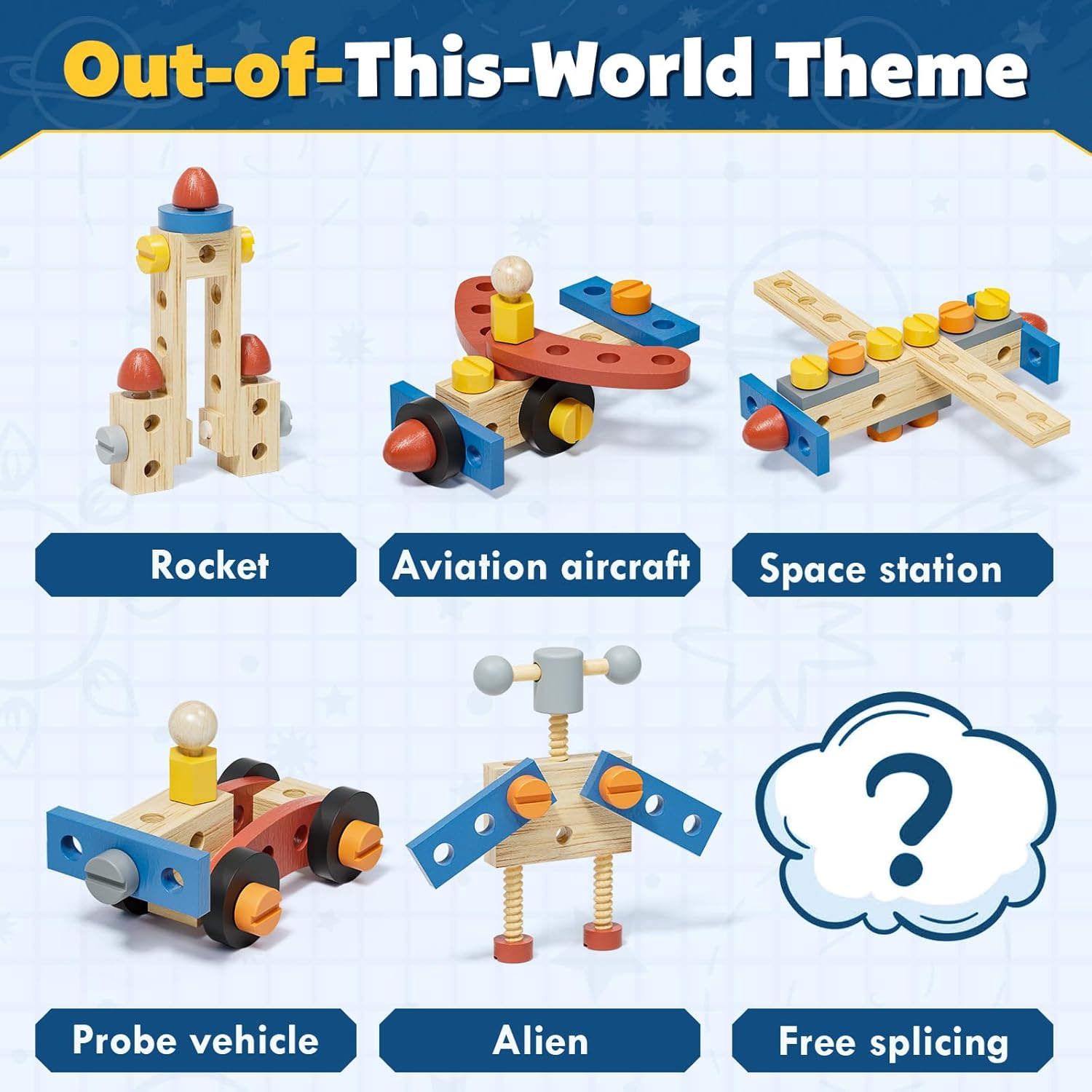 Wooden Kids Tool Set Montessori Toys 3-5 Year Old Boy Birthday