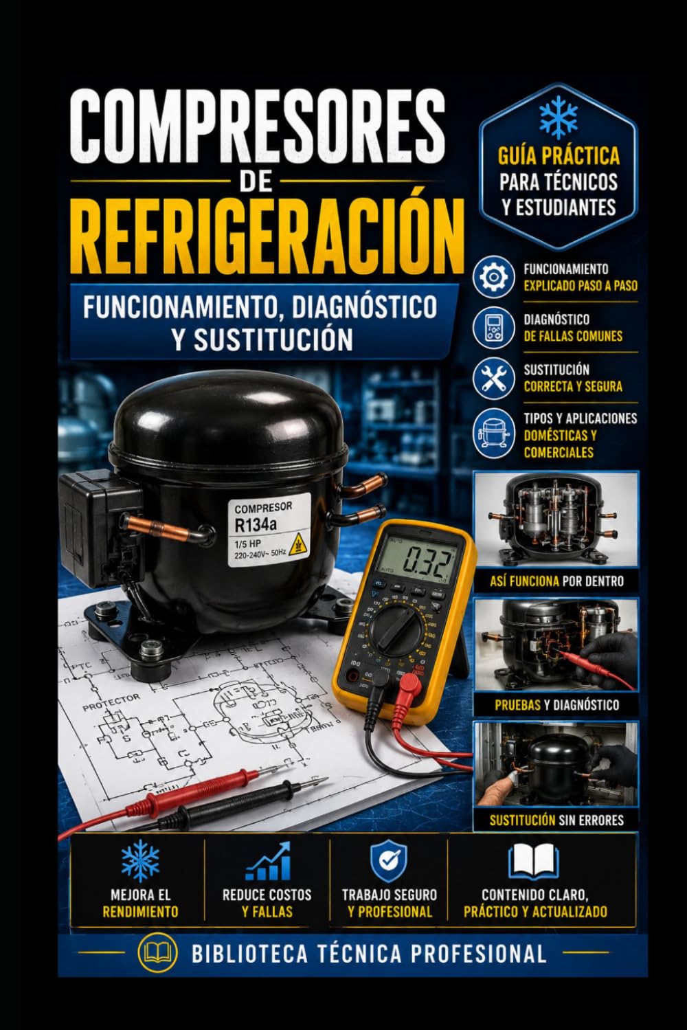Compresores de Refrigeración: Funcionamiento, Diagnóstico y Sustitución: Biblioteca Técnica Profesional (REFRIGERACIÓN DOMÉSTICA Y COMERCIAL)