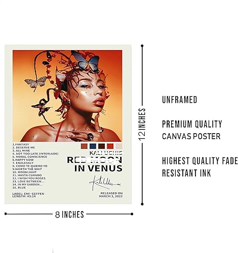 Miniatura 5 de CULION Kali Uchis - Póster para decoración de pared, diseño estético, para sala de estar, dormitorio, sin marco 08 x 12 pulgadas (7.9 x 11.8 in)