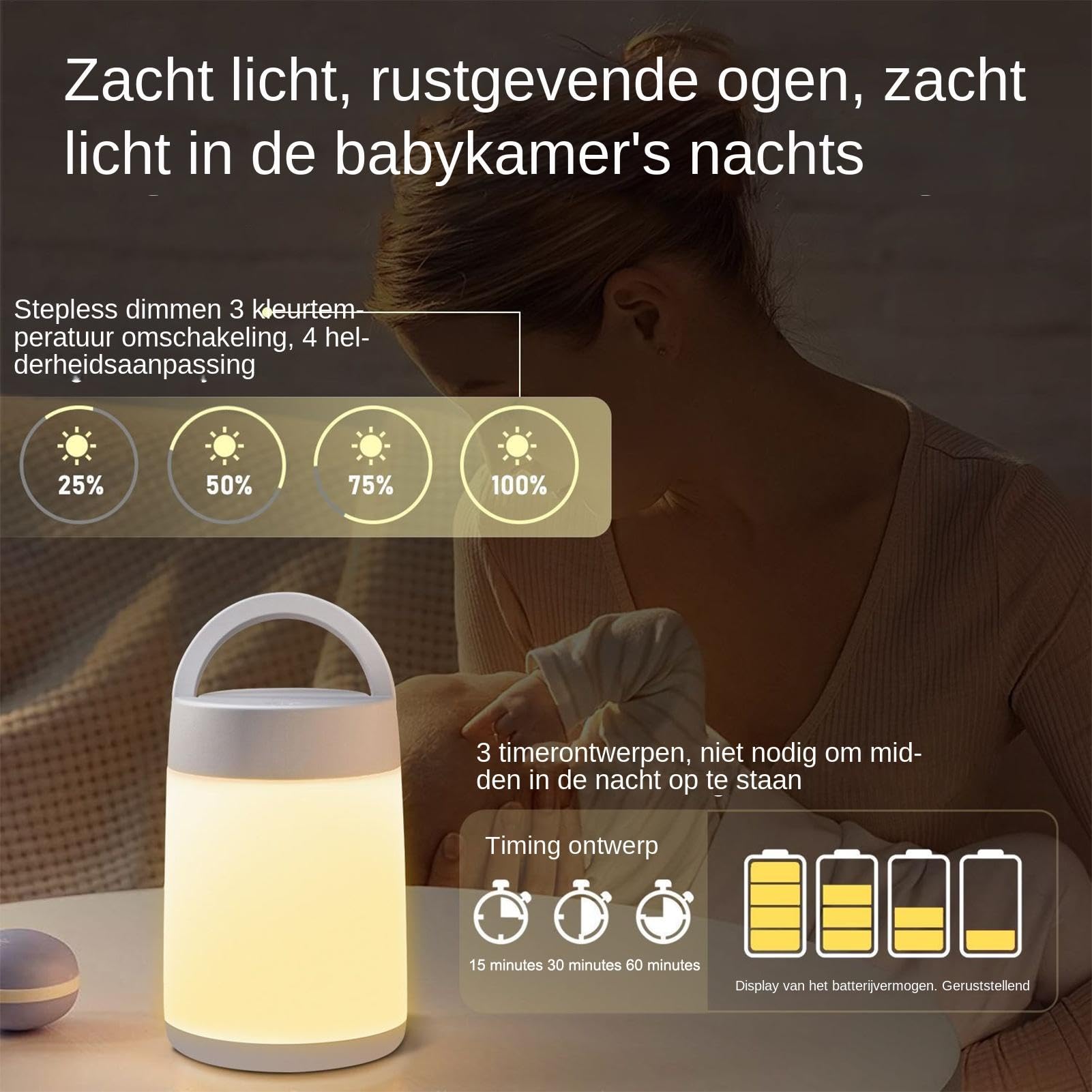 Luz Nocturna Infantil Recargable Portátil Niños Linterna De Mesita De | Luz Nocturna Infantil Para Escritorio De Niños Dormitorio Y Sala De