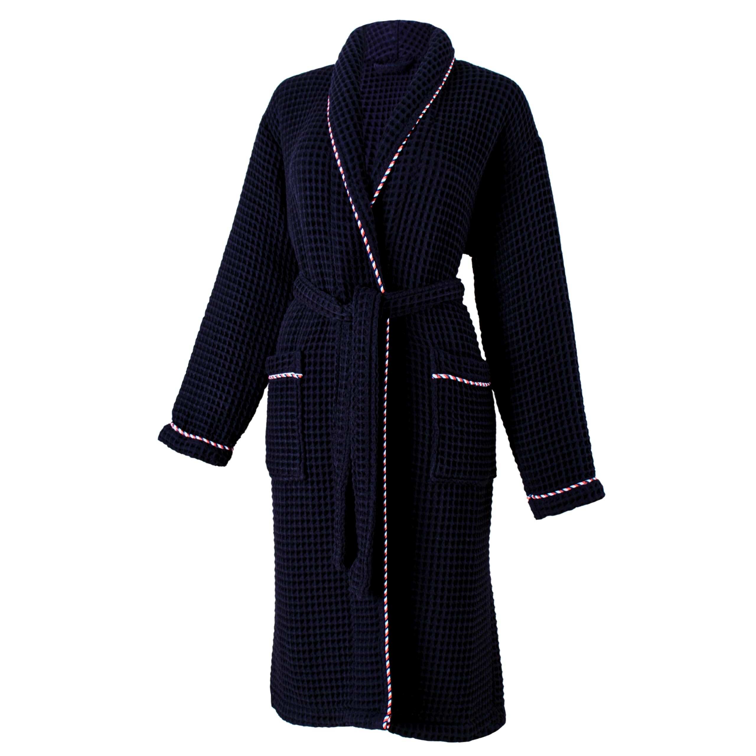 PÜSKÜL - Elegant Waffle Robe Unisex, Luxury Organic 100% Turkish Cotton Waffle Bathrobes for Women's & Men's