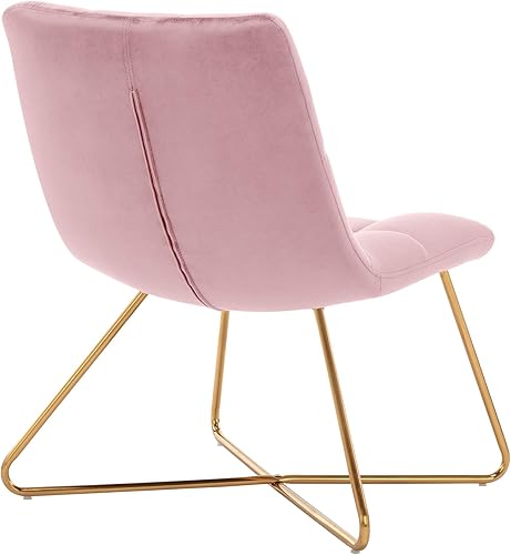 Miniatura 5 de DUHOME Silla de salón retro de terciopelo de mediados de siglo moderna con patas de metal dorado para sala de estar y dormitorio, color blanco, 1