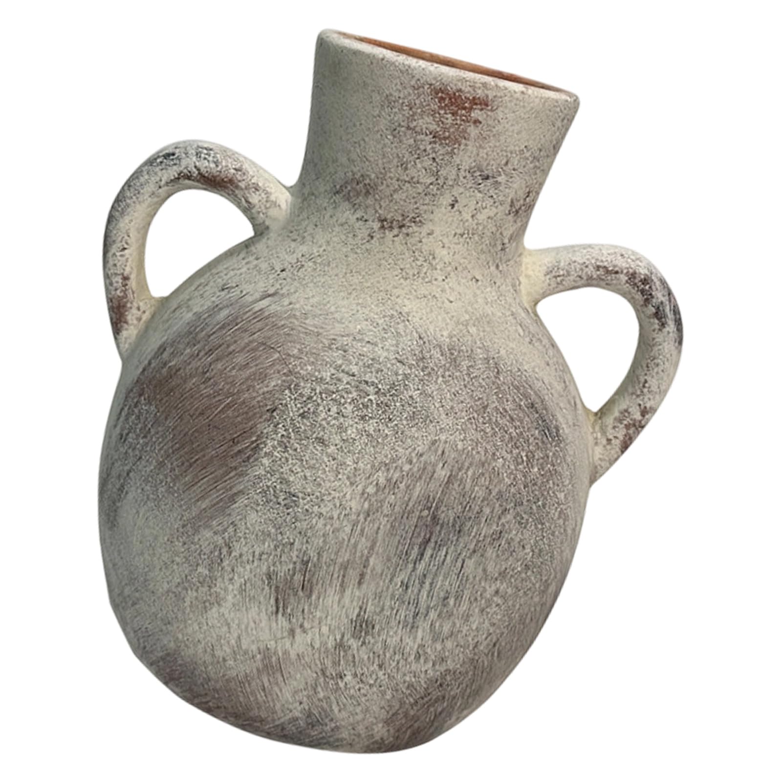 Gissroys Farmhouse Pottery Vase with Handles, Table Centerpiece Decor, Perfect Housewarming Ceramic Vase