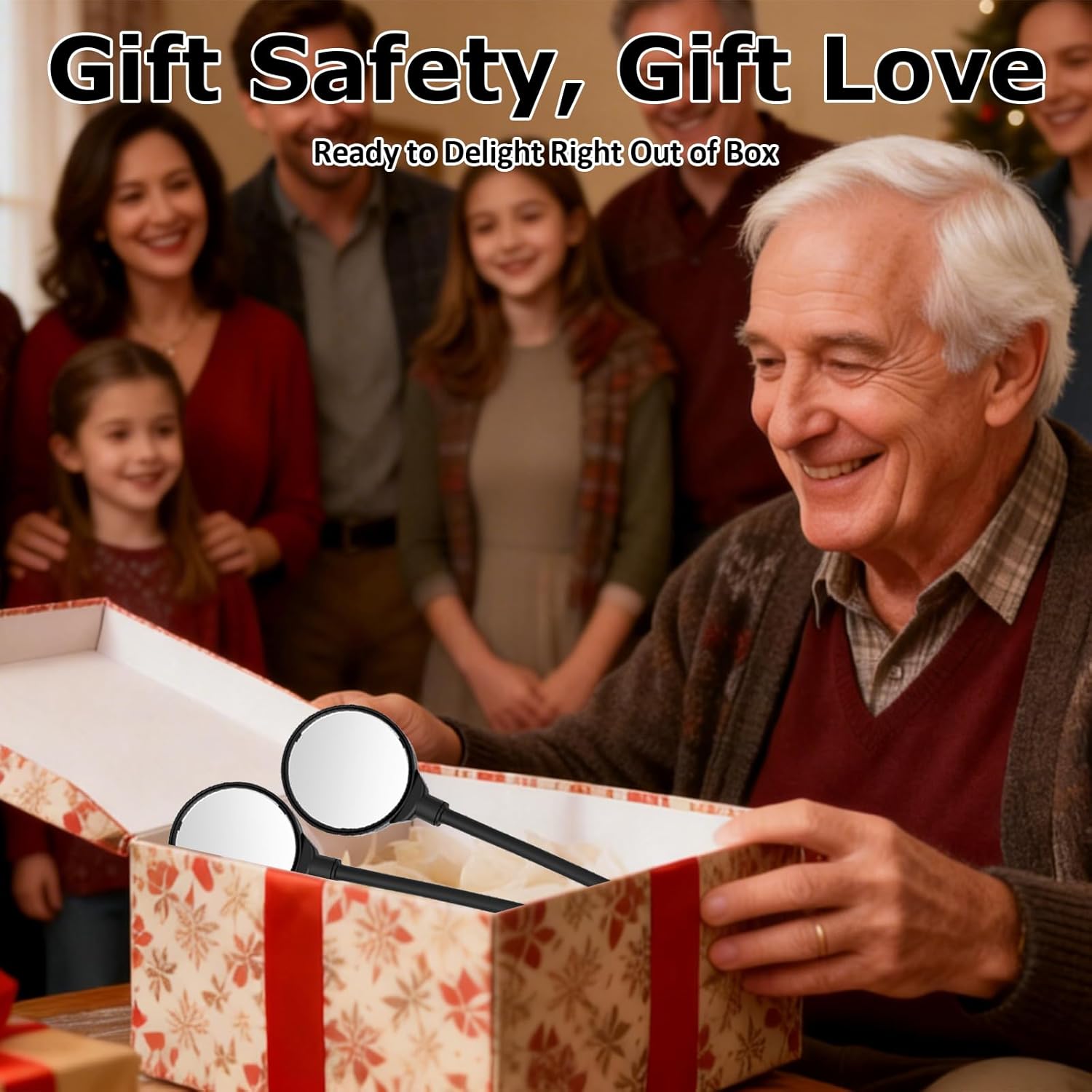 2PCS Mobility Scooter Rear View Mirrors, Adjustable 360° Rotating Electric Scooter Rear View Mirrors for Elderly,Universal Fit Wheelchair Accessories - Image 7