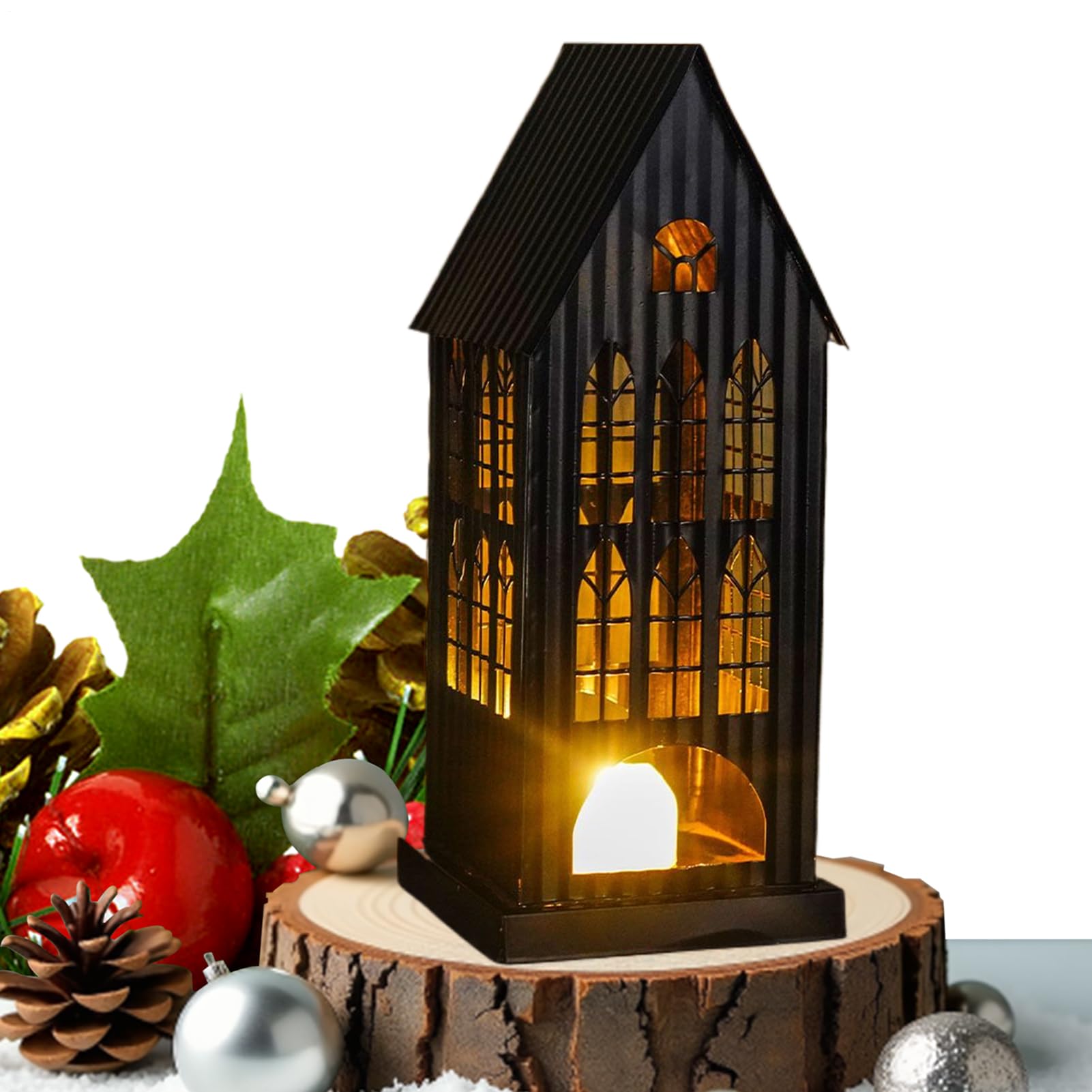 Świąteczny Świecznik Na Świeczki Tealight - Metalowa Wydrążona Dekoracja | Centralna Na Stół,Rustykalny Świece Wotywne | Dla Właścicieli Domów Mieszkanie Jadalnia Sypialnia Gabinet Ganek Toale