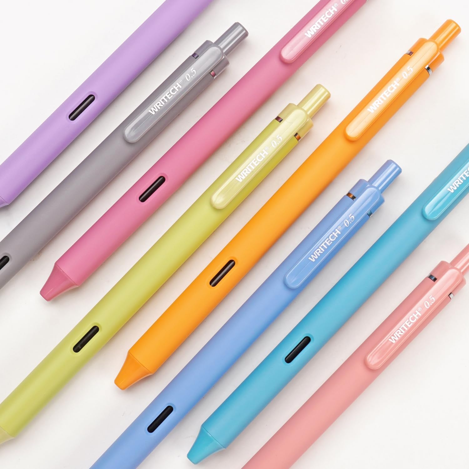 WRITECH Gel Pens Fine Point: Retractable Pen 8ct Vintage Ink Colors 0.5mm Multi Colored for Smooth Writing Journaling Assorted Coloring Note Taking No Bleed & Smear & Smudge (Vacation Set) - Image 6