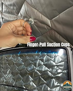 Insulation Thermal Blinds Compatible with VW T25/T3 (Windshield and Side Windows) in Grey, 9-Layer Protection