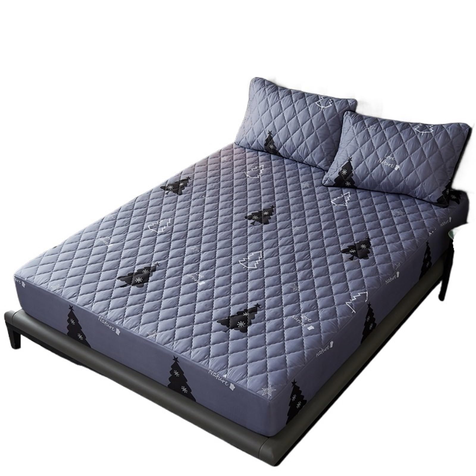 Funda Colchon Impermeable Sábana Ajustable Acolchada Gruesa Impermeable, Funda Protectora de colchón de una Sola Pieza, previene la orina(Senlin09,180x200x30cm)