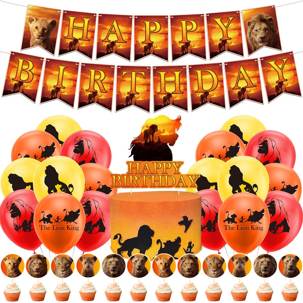 Buy IZYLA The Lion King Birthday Balloons, The Lion King Birthday Party Decor Include Happy