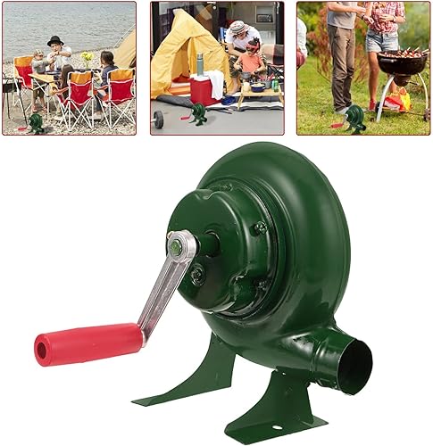 Miniatura 8 de GANAZONO Ventilador de barbacoa ventilador de aire de fuelle manual para barbacoa soplador de aire de manivela de mano soplador de chimenea para