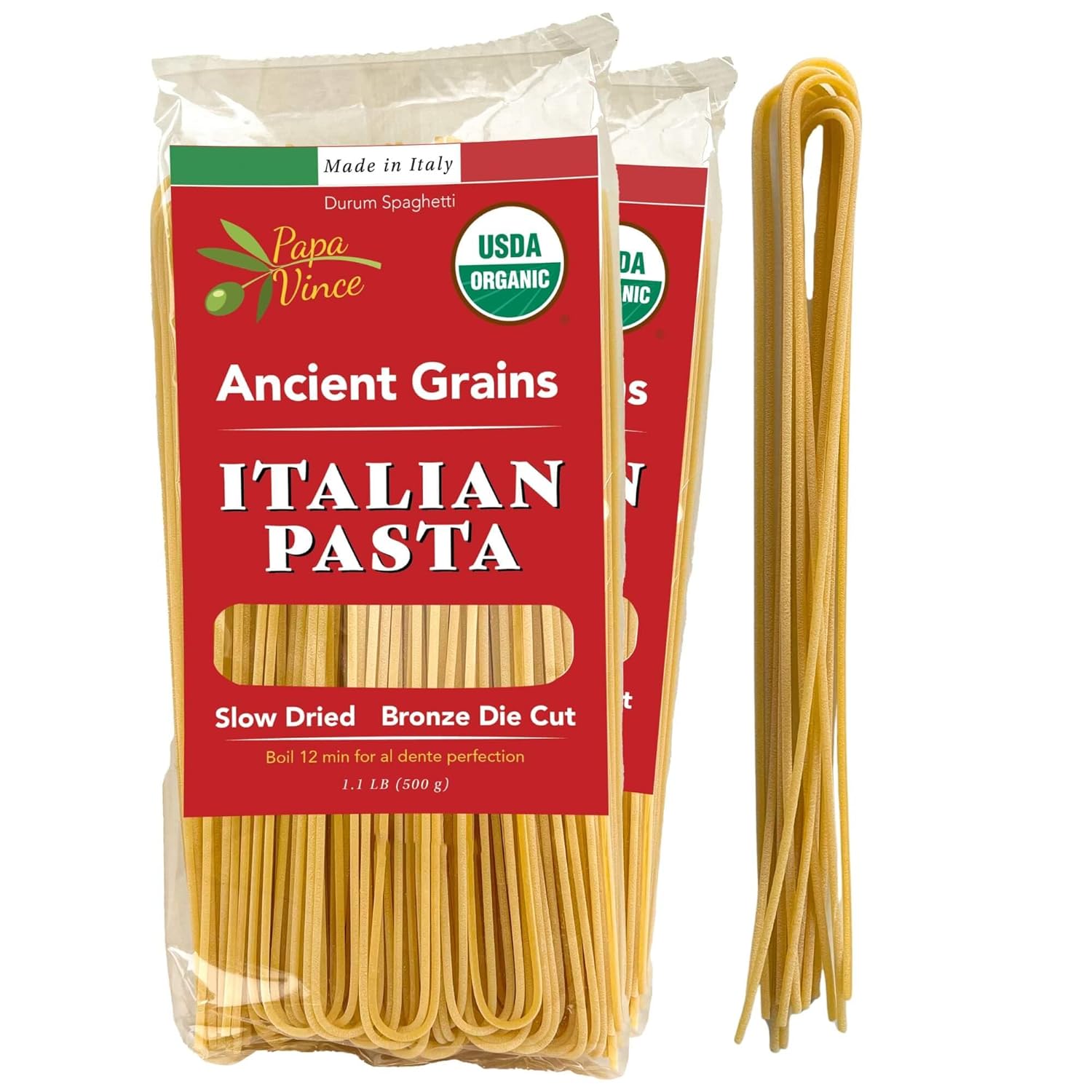 Papa Vince Organic Whole Wheat Spaghetti Noodles