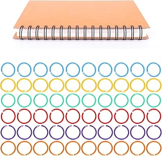 60 Anéis Plásticos da Pasta Dos Pces, Anéis Coloridos da Pasta do Livro Dos Pp 1.4in Dos Anéis da Pasta da Folha Solta Anéis Plásticos Anéis de Papel para o Cartão de Visita Dos